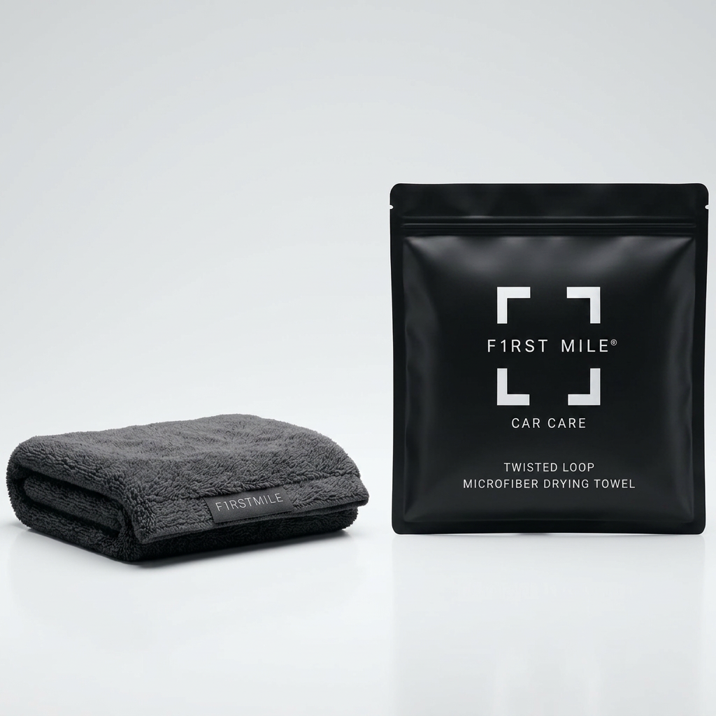 F1rstmile Premium Microfiber Drying Towel with black matte packaging