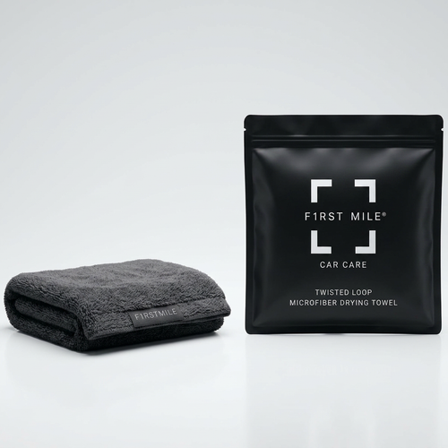 F1rstmile Premium Microfiber Drying Towel with black matte packaging